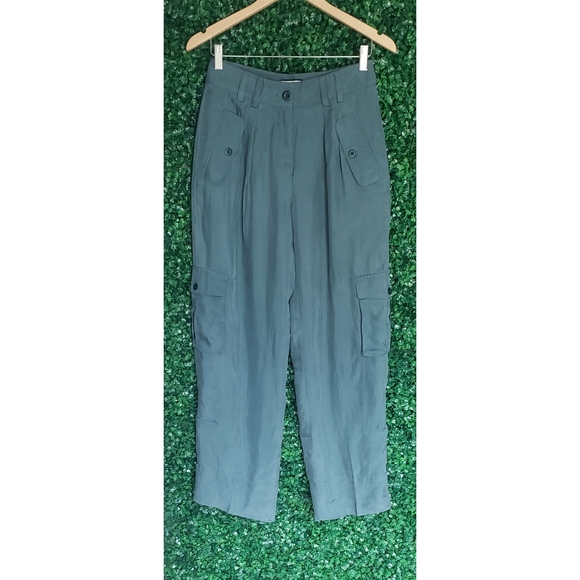10. J.Crew Full-length cupro cargo pant - Picture 5 of 8
